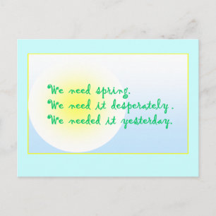 Desperatley zoekt lente briefkaart