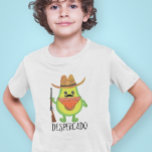 Despercado Desperado Cowboy Funny Avocado T-shirt<br><div class="desc">Dit ontwerp werd gecreeerd door digitale kunst. Het kan worden gepersonaliseerd door de aanpassingsknoop te klikken en de kleur te veranderen, een naam, initialen of uw favoriete woorden toe te voegen. Neem contact met me op colorflowcreations@gmail.com als je dit ontwerp op een ander product wilt gebruiken. Koop mijn oorspronkelijke abstracte...</div>