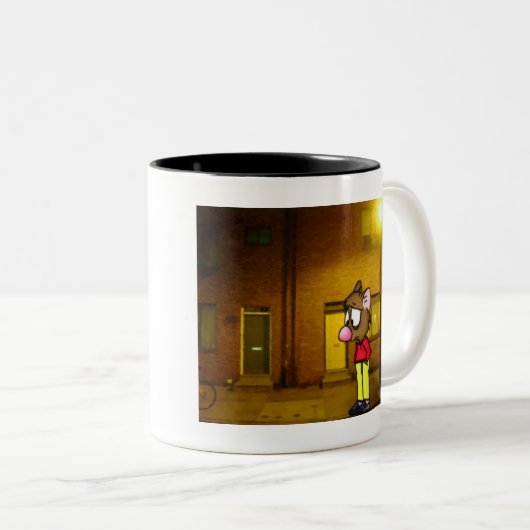 Despondent Mouse-Mok Tweekleurige Koffiemok (Voorkant rechts)