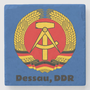 Dessau, DDR, Dessau, Duitsland (Oost-Duitse Ossi) Stenen Onderzetter