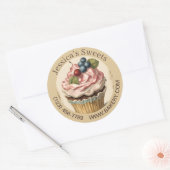  Dessert Baker Cake Cateraar Cupcake Bakkerij Ronde Sticker (Envelop)