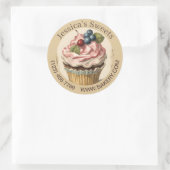  Dessert Baker Cake Cateraar Cupcake Bakkerij Ronde Sticker (Tas)