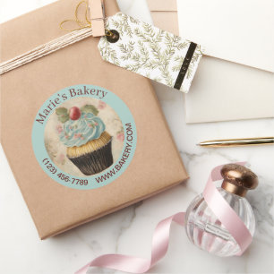 Dessert Baker Cake Cateraar Cupcake Bakkerij Ronde Sticker