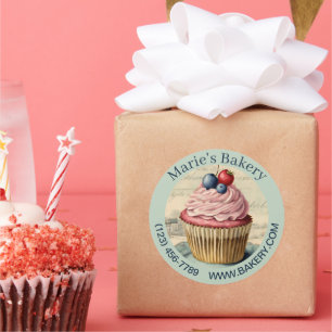 Dessert Baker Cake Cateraar Cupcake Bakkerij Ronde Sticker