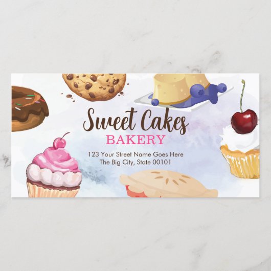 Dessert Bakery Cadeaubon Sjabloon (Voorkant)