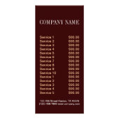 dessert bakkerijgebak siertaart reclamekaart (Achterkant)