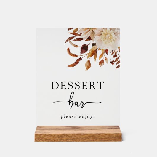 Dessert Bar Acryl teken Bord (Voorkant)