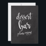 Dessert Bar Betaalbaar Krijtbord Huwelijk Bord<br><div class="desc">Een elegant en modern huwelijk bord,  heeft de tekst "Dessert bar,  geniet ervan!" in een extravagant script lettertype,  de borstel textuur voegt een spontane en speelse sfeer toe. De achtergrond kleur kan gepersonaliseerd worden volgens uw behoeften en wensen,  neem contact met me op als u een speciale aanvraag heeft.</div>