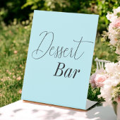 Dessert Bar Blauw Baby shower Bruiloft Reclamebord Met Voetstuk