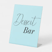Dessert Bar Blauw Baby shower Bruiloft Reclamebord Met Voetstuk (Voorkant)