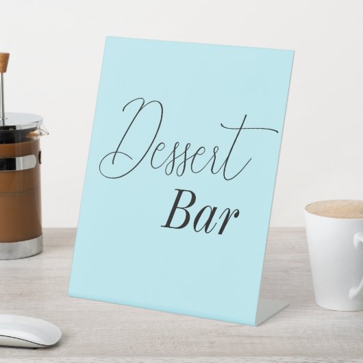 Dessert Bar Blauw Baby shower Bruiloft Reclamebord Met Voetstuk (Insitu)