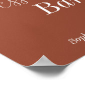 Dessert Bar Bruin Bruiloft Terracotta Poster (Hoek)