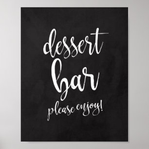 Dessert Bar Chalkboard 8x10 Wedding Sign Poster