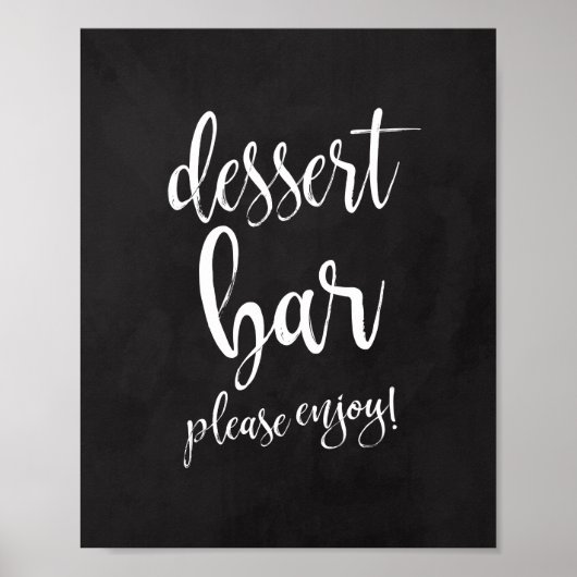 Dessert Bar Chalkboard 8x10 Wedding Sign Poster (Voorkant)