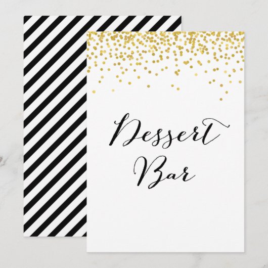 Dessert Bar, formaat 5 x 7 inch Kaart (Voorkant / Achterkant)