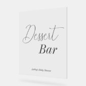 Dessert Bar Huwelijk Baby Shower Acryl Bord (Hoek)