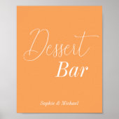 Dessert Bar Sinaasappel Baby shower bruiloft Poster (Voorkant)