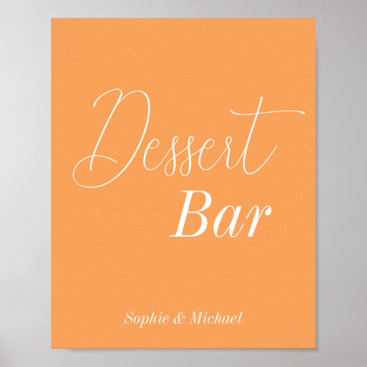 Dessert Bar Sinaasappel Baby shower bruiloft Poster (Voorkant)