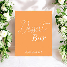 Dessert Bar Sinaasappel Baby shower bruiloft Poster