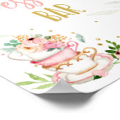 Dessert Bar Tea Party Baby Brewing Baby Shower Poster (Hoek)