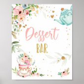 Dessert Bar Tea Party Baby Brewing Baby Shower Poster (Voorkant)