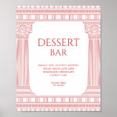 Dessert bar teken voor godin partij poster (Voorkant)