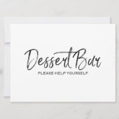 "Dessert bar" Weddenschap | Stijlvol handschrift Kaart (Voorkant)