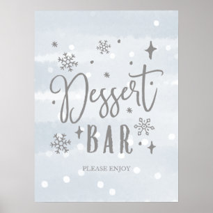 Dessert Bar Winter Baby shower Sweets Tafelbord Poster