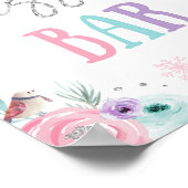 Dessert Bar Winter Onederland Girl Birthday Poster (Hoek)