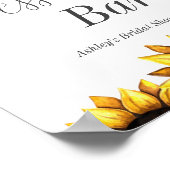 Dessert Bar Zonnebloem bruiloft Vrijgezellenfeest Poster (Hoek)