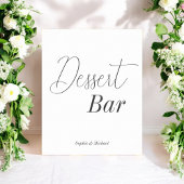 Dessert Bar Zwart Wit Baby shower Poster