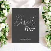 Dessert Bar Zwart Wit Bruiloft Poster