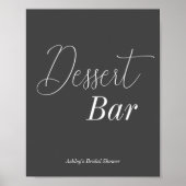 Dessert Bar Zwart Wit Bruiloft Poster (Voorkant)