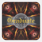 Dessert Bloemen Afstudeer sticker (Voorkant)