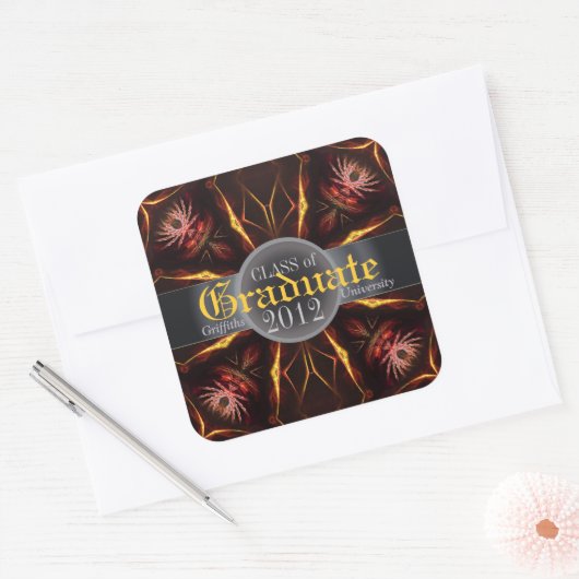 Dessert Bloemen Afstudeer sticker (Envelop)