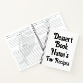 Dessert Boek Favoriete Recepten Collectie Notitieb (Binnen)