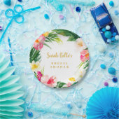 Dessert Bord, tropisch Vrijgezellenfeest Papieren Bordje (Feest)