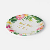 Dessert Bord, tropisch Vrijgezellenfeest Papieren Bordje (Gekanteld)