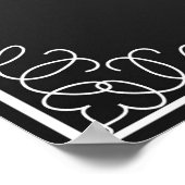 Dessert-bord voor trouwafdrukken poster (Hoek)