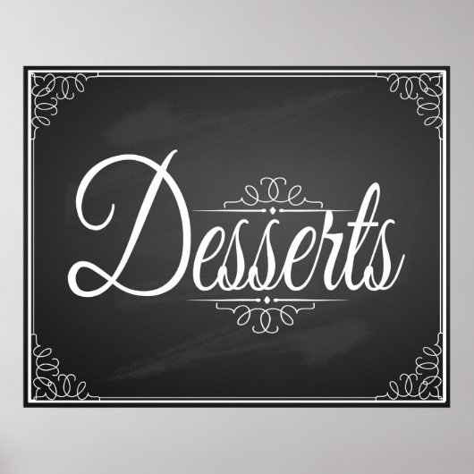 Dessert-bord voor trouwafdrukken poster (Voorkant)