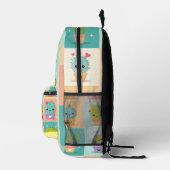 Dessert cactus & Succulent Schattige Kawaii Monogr Bedrukte Rugzak (Rechts)