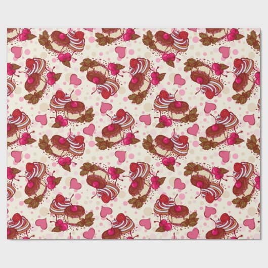 dessert cadeaupapier (Vlak)