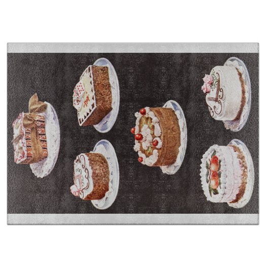  dessert cake frosting decoreren rood zwart snijplank (Voorkant)