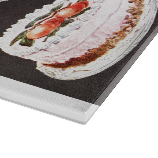  dessert cake frosting decoreren rood zwart snijplank (Hoek)