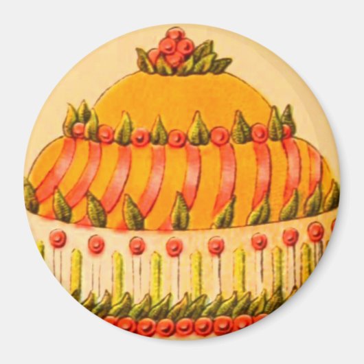  dessert cake voedselillustratie magneet (Voorkant)