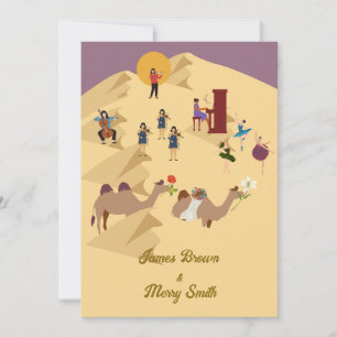 Dessert Camels uit liefde Musicians Ballerina Wedd Kaart