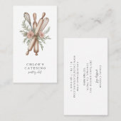 Dessert Cateraar Gebak Chef Bloemengebruiksvoorwer Visitekaartje (Voorkant / Achterkant)