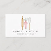 Dessert Cateraar Waterverf Bakkerspullen Visitekaartje (Voorkant)