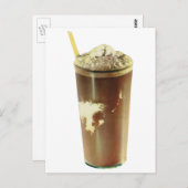  dessert, chocolade schudden en schuim briefkaart (Voorkant / Achterkant)