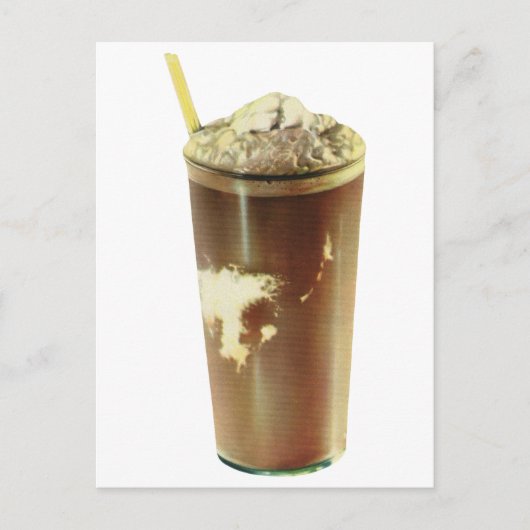  dessert, chocolade schudden en schuim briefkaart (Voorkant)